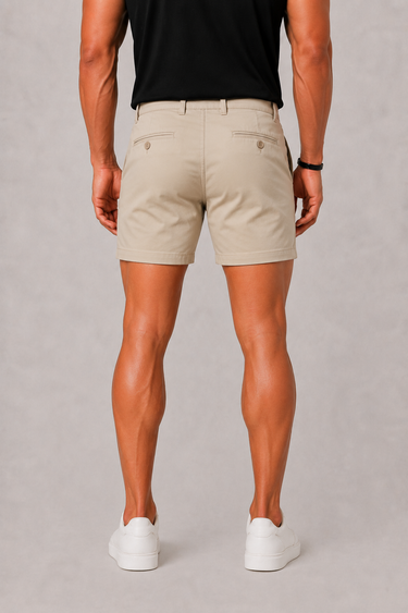 Chino-Shorts Herren | Gerader Schnitt, Sommer