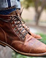 Herren Retro Schnürboots Orthopedic mit wasserdichter Antirutschsohle für sicheren Halt 1