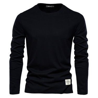 Herren Langarm-Shirt aus Baumwolle | Weiches Basic Langarmshirt für Jeden Tag