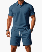 Men's Polo & Shorts Set in Blue