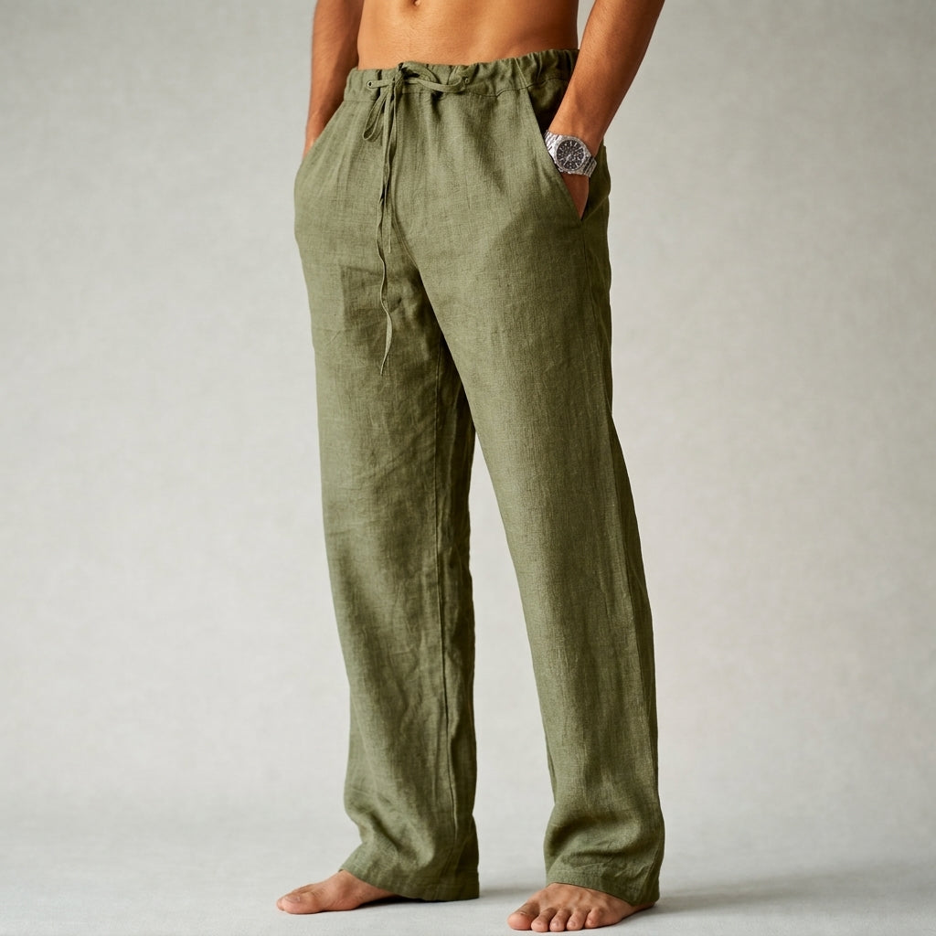 Men's Casual Drawstring Pants | Relaxed Fit Lightweight Trousers