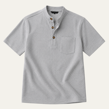 The Manhattan | Henley-Shirt Herren, Waffelstruktur