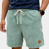 Men's Elastic Waist Shorts in Green
