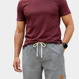 Men's Elastic Waist Shorts in Gray
