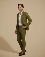 Green Men's Tailored Two-Piece Suit