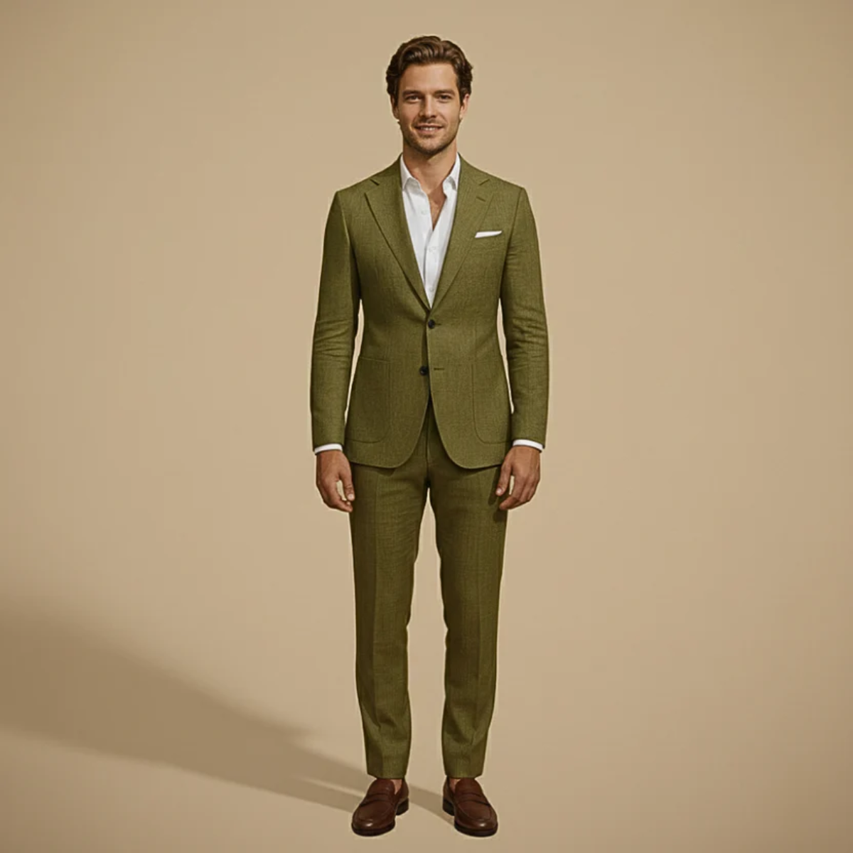 Men's Tailored Two-Piece Suit styled