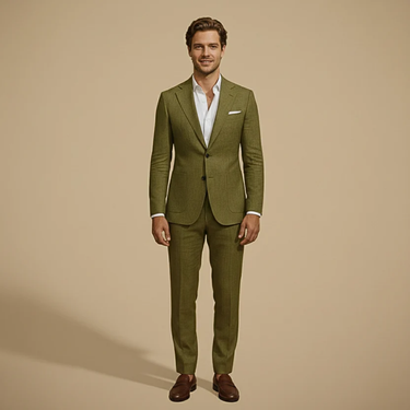 Men's Tailored Two-Piece Suit styled
