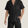 Men's Button-Down Set in Black