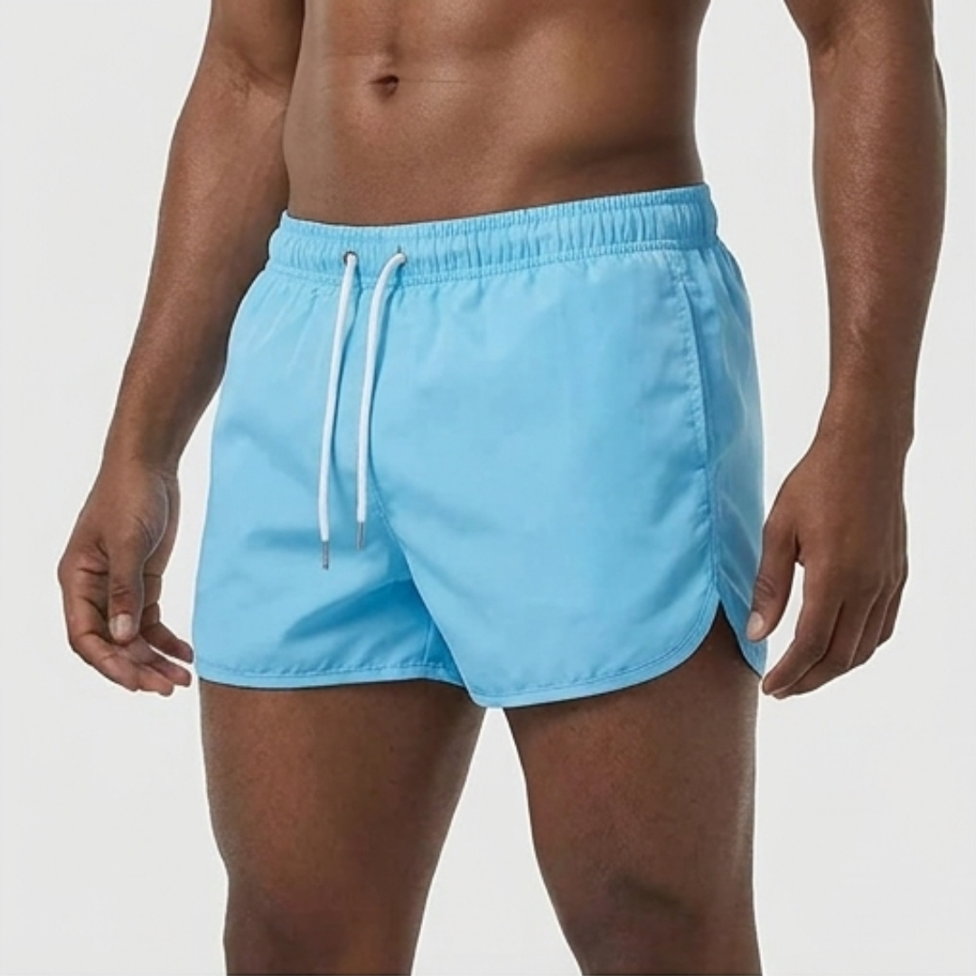 Men's Quick-Dry Summer Swim Shorts | Adjustable Waist Beach Shorts