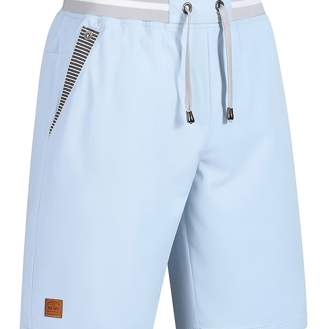 Sky blue chino drawstring shorts