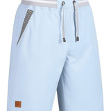 Sky blue chino drawstring shorts