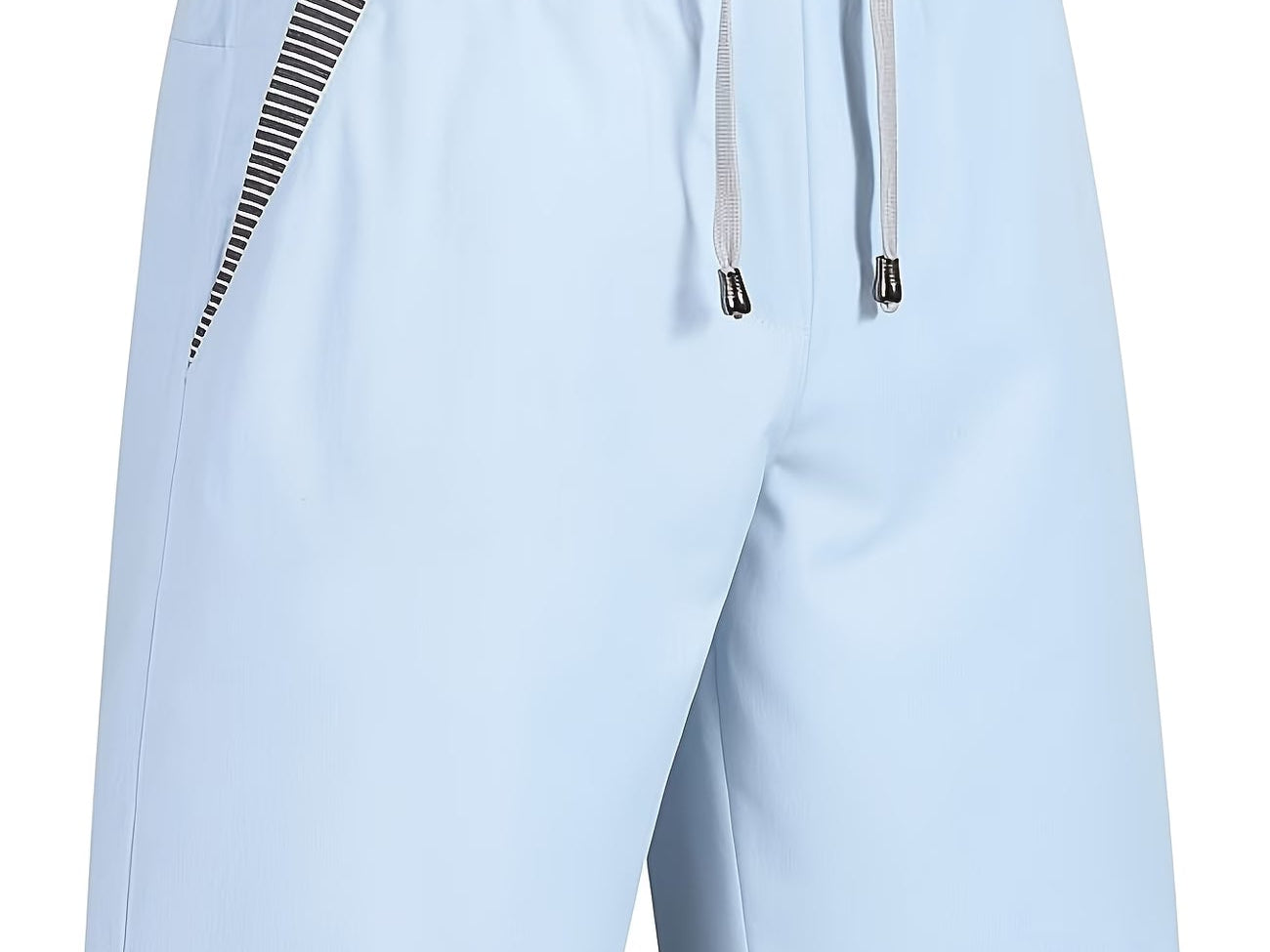Sky blue chino drawstring shorts