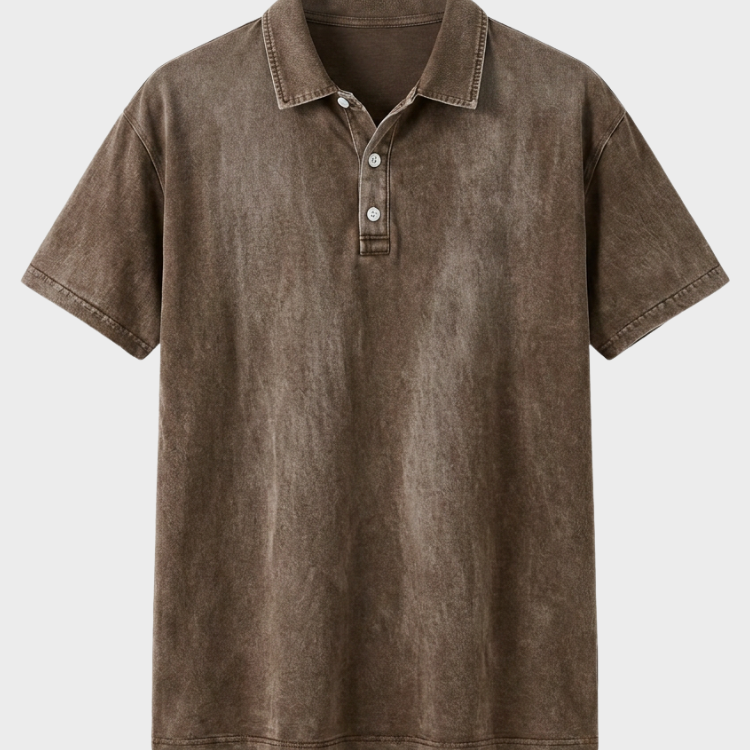 Men's Washed Polo Shirt | Vintage Garment-Dyed Cotton Polo