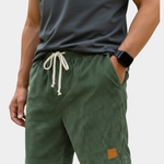 Men's Elastic Waist Shorts in Army Green