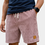 Men's Elastic Waist Shorts in Pink