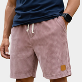 Men's Elastic Waist Shorts in Pink