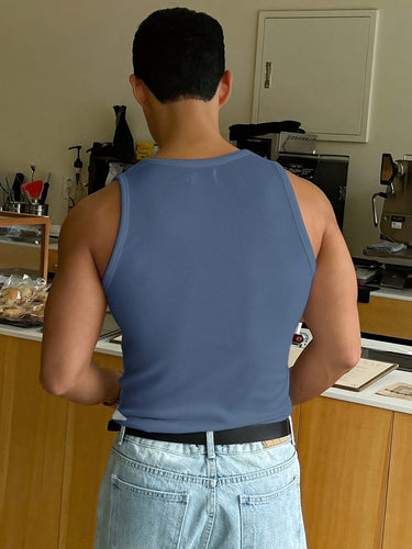 Ripp-Tanktop Herren | Schmal, Ärmellos, Struktur