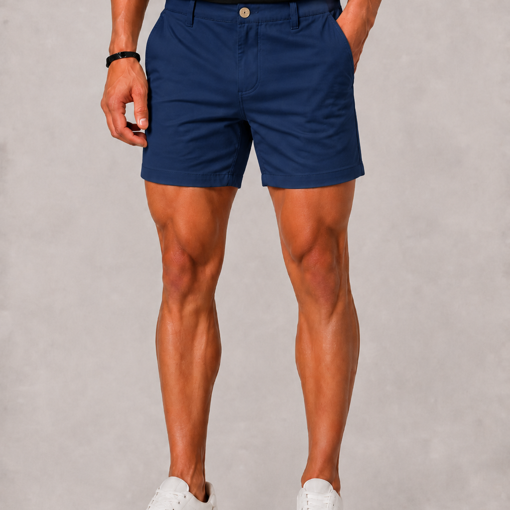 Chino-Shorts Herren | Gerader Schnitt, Sommer