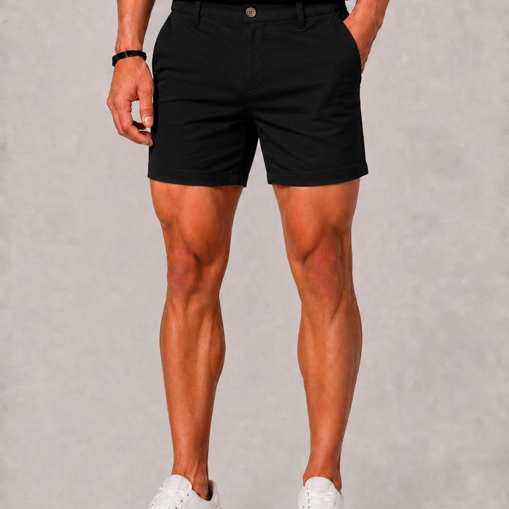 Chino-Shorts Herren | Gerader Schnitt, Sommer