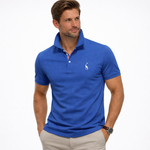 Blue summer polo shirt