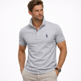 Light grey summer polo shirt