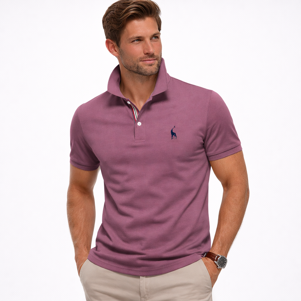 Purple summer polo shirt