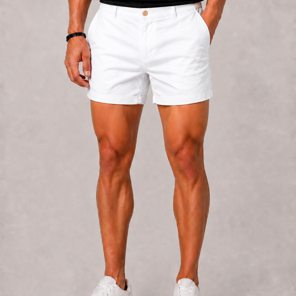 Chino-Shorts Herren | Gerader Schnitt, Sommer