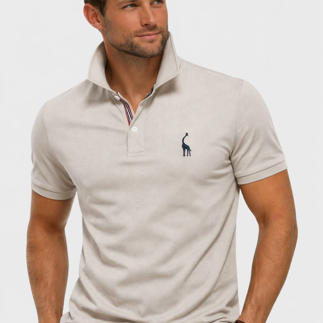 Khaki summer polo shirt