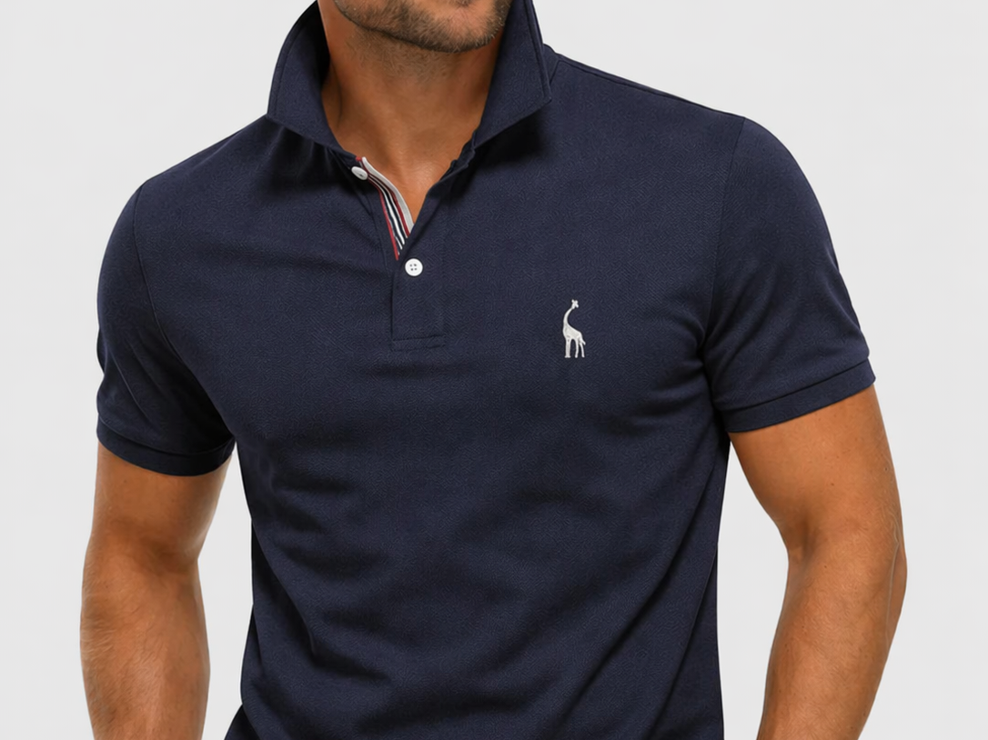 Navy summer polo shirt