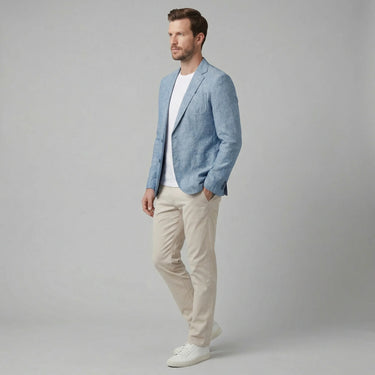 Eleganter Herrenblazer Herren-Leinenblazer 1