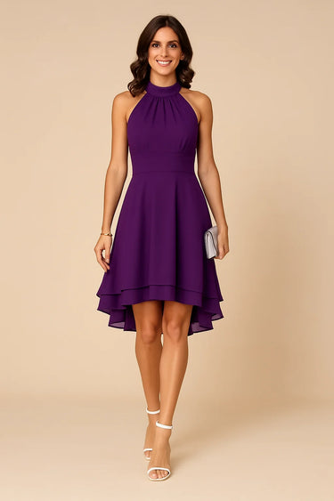 Elegantes Damenkleid für Hochzeitsgast – Festliche Kleider mit Ausgestelltem Saum für Besondere Anlässe 3