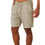 Men's Linen Shorts in Beige