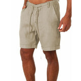 Men's Linen Shorts in Beige