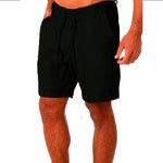 Men's Linen Shorts in Black