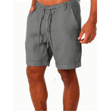 Men's Linen Shorts in Gray