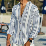 Blue striped linen shirt