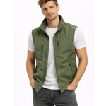 Green outdoor zip vest