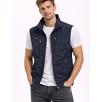 Navy outdoor zip vest