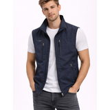 Navy outdoor zip vest