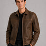 Herren Leder-Fliegerjacke mit Reißverschluss 0