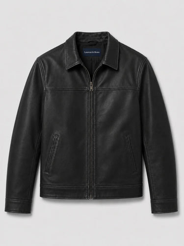 Herren Leder-Fliegerjacke mit Reißverschluss 7