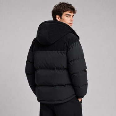 Herren Oversize Pufferjacke mit Kapuze 2