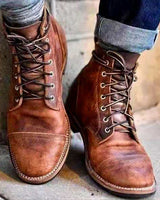 Herren Retro Schnürboots Orthopedic mit wasserdichter Antirutschsohle für sicheren Halt 0