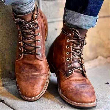 Herren Retro Schnürboots Orthopedic mit wasserdichter Antirutschsohle für sicheren Halt 0