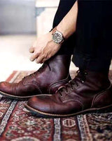 Herren Retro Schnürboots Orthopedic mit wasserdichter Antirutschsohle für sicheren Halt 4