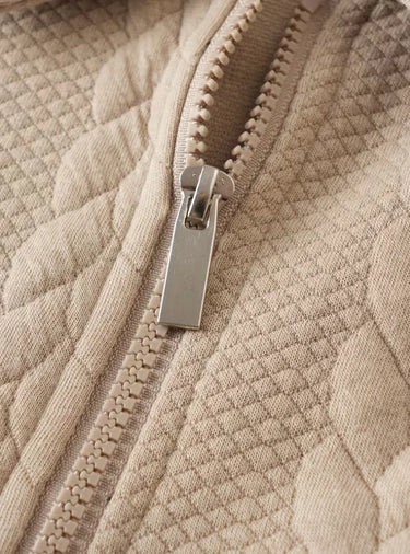 Herren Zopfmuster Pullover mit Reißverschlusskragen 2
