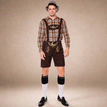 Herren Oktoberfest Set Langarm | Festliches Traditionelles Trachten-Set
