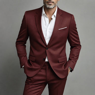 Herren Slim-Fit Anzug-Set | Elegantes Zweiteiliges Business-Set