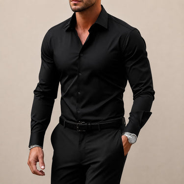 Herren Slim-Fit Hemd | Elegantes Langarm Business-Hemd