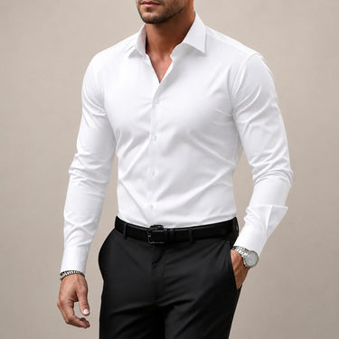 Herren Slim-Fit Hemd | Elegantes Langarm Business-Hemd